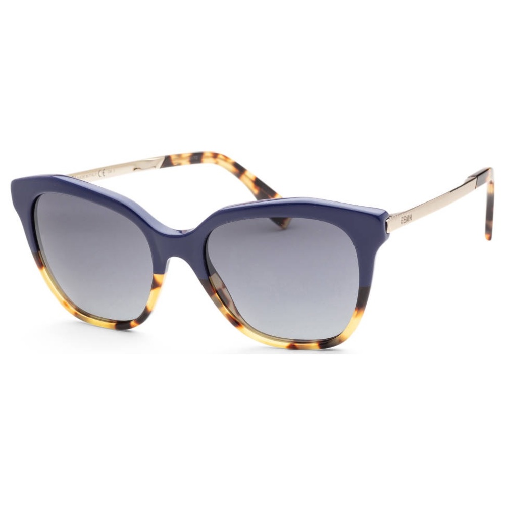 FENDI Acetate Cat Eye Sunglasses Tortoise Blue